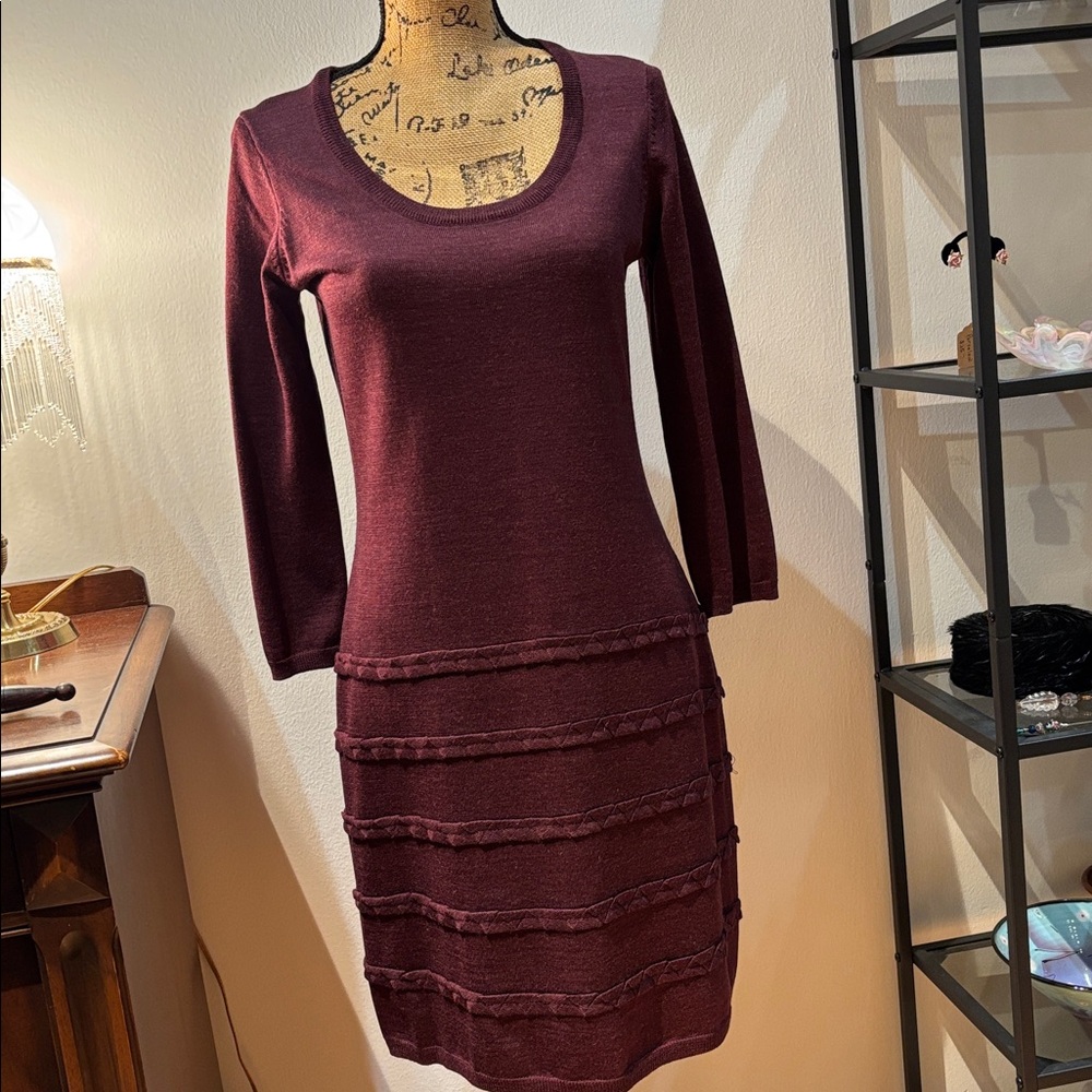 Calvin Klein Maroon Knit Dress